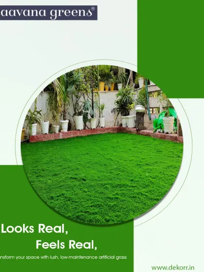 Our artificial grass looks real and feels real. We installed this lush, low-maintenance lawn for a client who wanted perfect greenery without the hassle of watering, mowing, or dealing with mud.