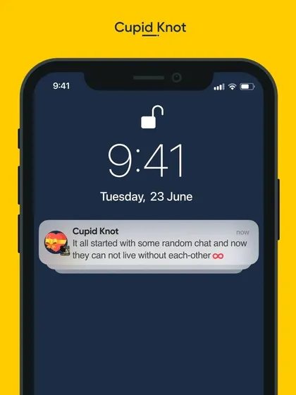 It all starts with a random chat. This notification is a reminder of how beautiful beginnings can lead to a lifetime of togetherness.