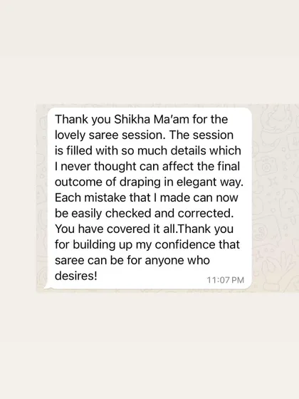This student felt the session was filled with details she never thought would affect the final outcome. She now feels confident that any mistake can be checked and corrected.