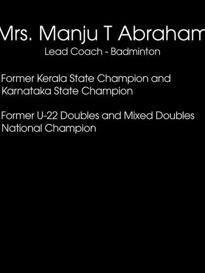A list of national-level achievements for our Lead Badminton Coach, highlighting her background as a former state and national champion.