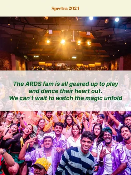The ARDS fam is all geared up to play and dance their hearts out at SPECTRA 2024.