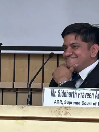 A candid moment during a panel discussion at the Indian Law Institute on how to prepare for the Advocate-on-Record (AOR) examination.