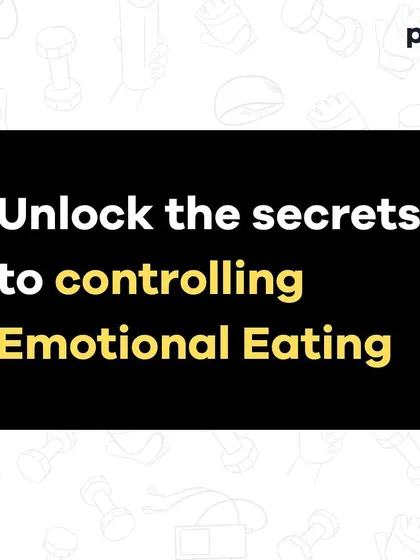 A carousel of tips for controlling emotional eating. It starts with understanding your triggers and embracing your emotions, then moves to practical steps like mindful eating and finding healthy alternatives.