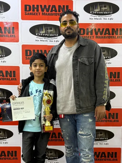 Another proud moment with our champion. Successes like these are a celebration for the entire Dhwani community, reinforcing our commitment to excellence in music education.