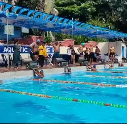 Swimmers take their mark at the Karnataka State Masters Swimming Championship. We have the expertise to manage events for diverse groups, including adult and masters athletes.