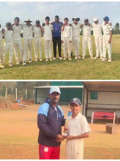 Sachit Galatagi named Player of the Match for his excellent bowling and batting in the Green Cup U-16.