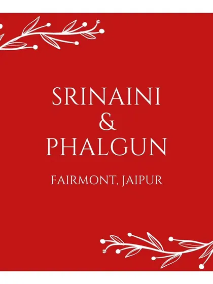 The simple and elegant wedding monogram for a celebration at the Fairmont, Jaipur.