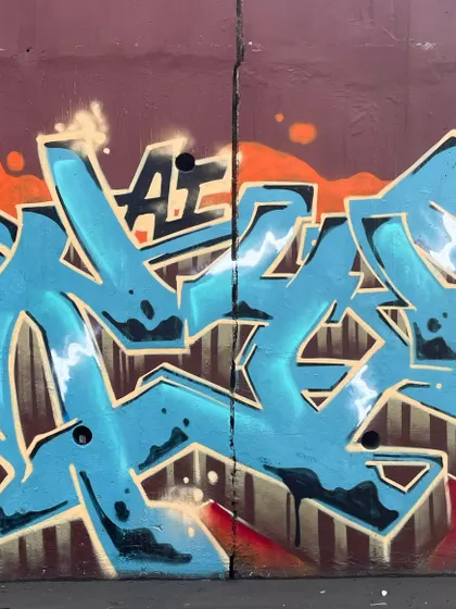 A close-up of the "KRYPT" piece in Ahmedabad. Getting back to some English flow with this one. The city can't hold us.