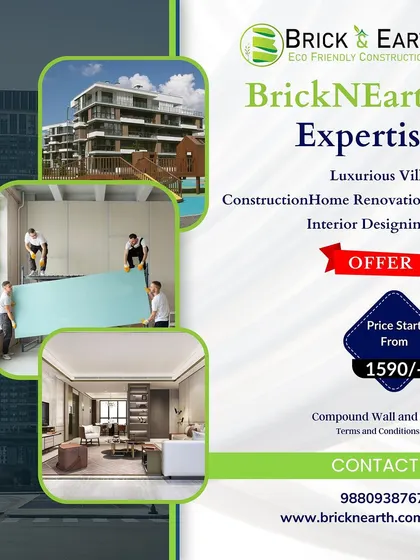 Our expertise covers luxurious villa construction, complete home renovations, and professional interior designing, all managed by our in-house team.