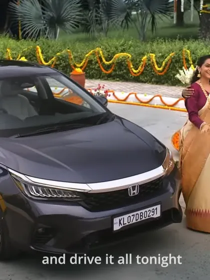 This scene from the Honda ad captures an Onam celebration, for which I styled the family in elegant cream and gold Keralite traditional wear.