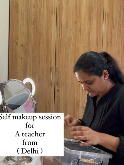 An online self makeup session with a teacher from Delhi. I enjoy teaching women from all professions how to feel more confident through makeup.
