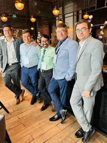 With the Menarini team and Dr. Rathore in Bangkok. Building strong relationships with industry partners is essential for staying at the forefront of innovation.