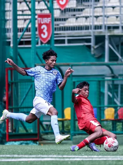 A tough slide tackle during the WIFA U17 State League. Our players give their all and learn valuable lessons from every match, win or lose.