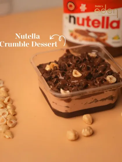 For the Nutella fans. Our Nutella Crumble Dessert tub is packed with hazelnut goodness and a satisfying crunch.