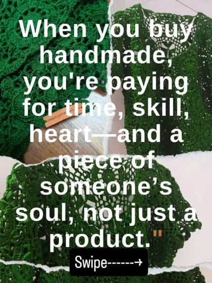 When you buy handmade, you are paying for time, skill, and a piece of someone's soul. This collage celebrates the artistry that goes into every single one of my lace tops.