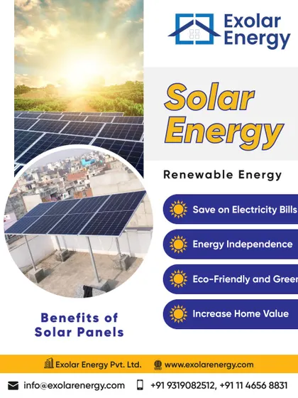 The benefits of solar panels include saving on electricity bills, achieving energy independence, being eco-friendly, and increasing your home's value.