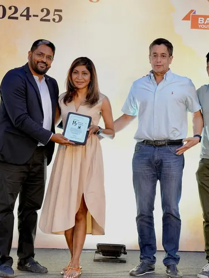 Presenting a token of appreciation to Anisha Bhandary, whose support was crucial in starting BYFL.