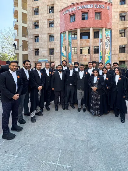 A large group of us standing together in front of the Lawyers' Chamber Block. This is a powerful visual of our unity and our readiness to work together for a stronger legal community.