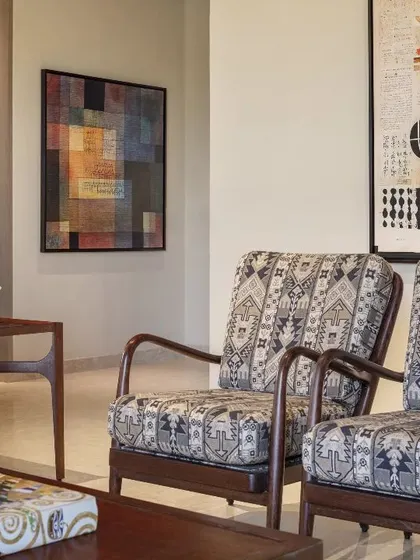 A feature from India Today Home on the Max128 apartment, focusing on the blend of ethnic flourishes and modern aesthetics.