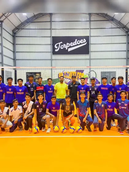 Our academy players posing for a photo at the official Torpedoes training facility. It's an inspiring environment for them to train in.