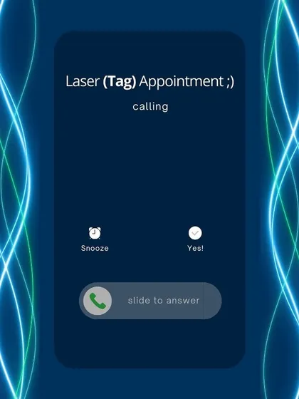 This is one appointment you'll never want to snooze. Your laser tag match is calling.