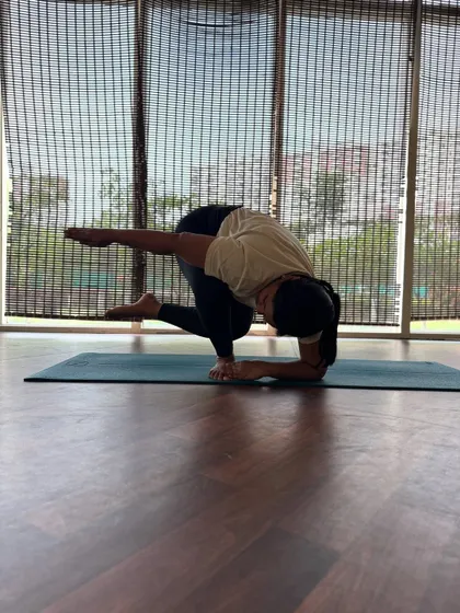 Yoga is all about balance, harmony, and moderation in life. This funky arm balance is a beautiful expression of that principle.