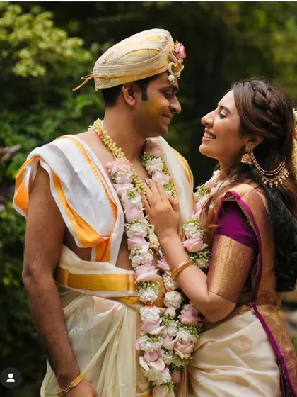 A beautiful "Two States" wedding where our lovely Punjabi bride embraced a South Indian bridal look. It was a joy to blend cultures and create this unique and memorable style for her.