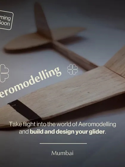 Coming soon to Mumbai. I'm excited to bring the wonder of flight to more people. Get ready to build and design your own glider in our hands-on aeromodelling workshop.