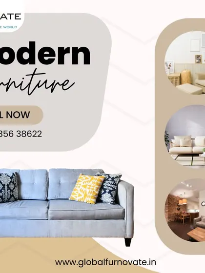A showcase of our modern furniture offerings. Call us to start designing your dream home.