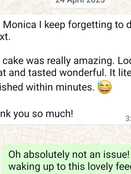 "It literally vanished within minutes." The best kind of feedback for our "365 days around the sun" cake.