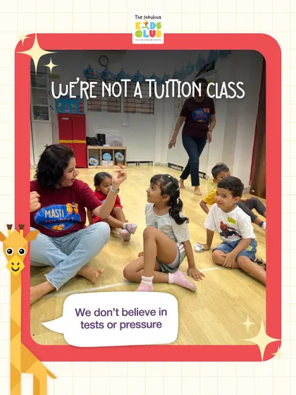 We're not a tuition class because we don't believe in tests or pressure. Our mascot Ziggy reminds us that learning should be joyful and stress-free.