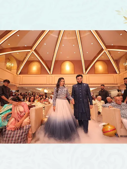 This adorable couple embarks on their new life together. We go above and beyond to cultivate an extraordinary atmosphere for your special occasion.