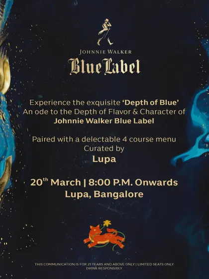 Announcing the "Depth of Blue" sit-down dinner, an immersive 4-course menu paired with Johnnie Walker Blue Label.