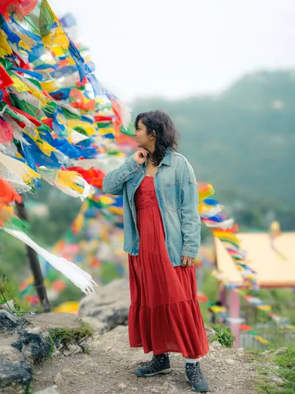 A few more photos from my trip to Mussoorie, enjoying the mountain views and the vibrant prayer flags.