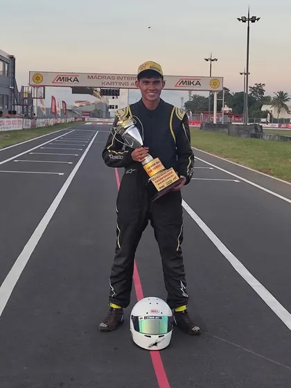 This is the moment we work for. A driver celebrating a hard earned victory in the National Karting Championship. It’s a testament to the grit, resilience, and relentless effort put in by the entire team.