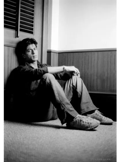 A thoughtful, candid moment with King Khan, Shah Rukh Khan, for Cineblitz magazine. Sometimes the most powerful portraits happen in the quiet moments between takes.