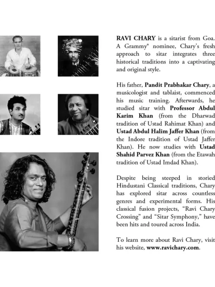 A brief bio shared by the organizers for my concert in Seattle. It outlines my musical lineage, tracing my training under my father and my esteemed Gurus.