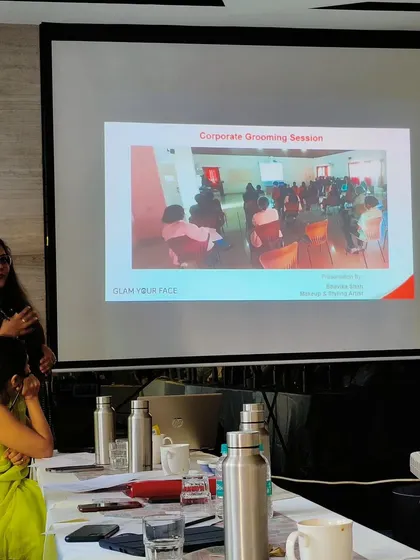 Presenting a corporate grooming session is something I truly enjoy. I love sharing how makeup can boost confidence in a professional setting and teaching practical tips that fit into a busy work life.