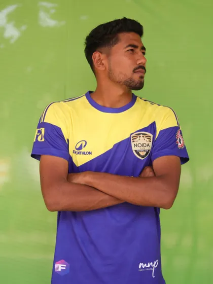 Our captain, a true leader, wearing the team's colors with pride.