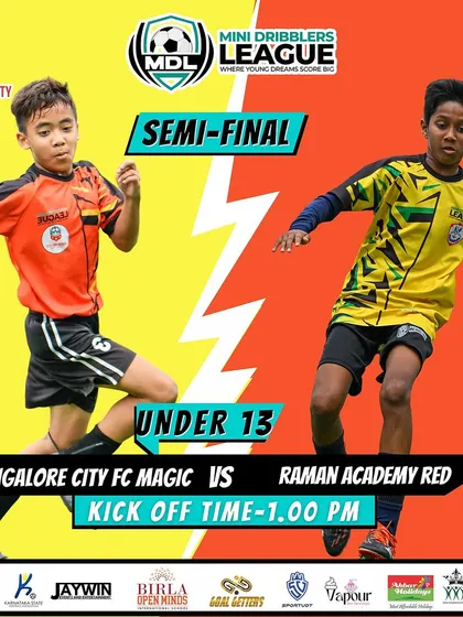 Semi-final showdown announcement for our U13 team in the Mini Dribblers League.