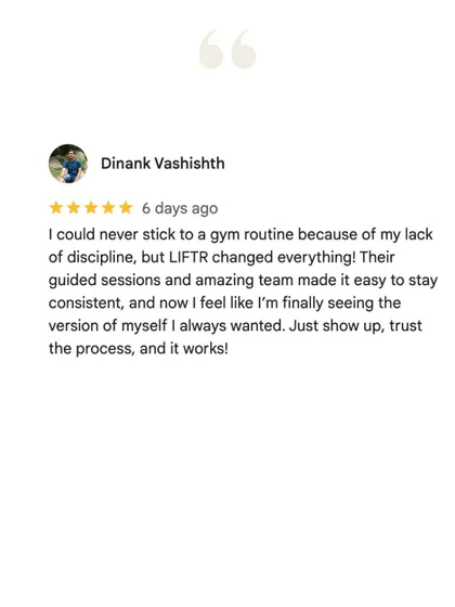 After years of struggling with discipline, Dinank lost 9 kgs and 8 inches in just 6 weeks. He found that our guided sessions and supportive team made it easy to stay consistent and finally see the results he'd always wanted.