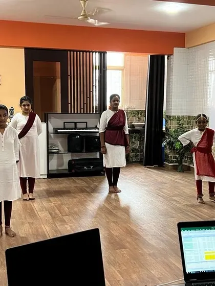 The spacious wooden floor of our studio allows for freedom of movement during practice.