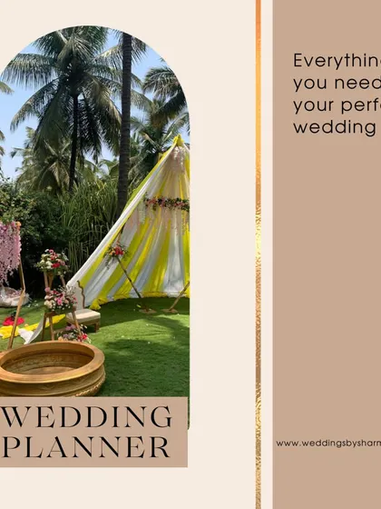 Everything you need for your perfect wedding. This graphic reinforces our role as your go-to wedding planner for creating beautiful setups, done right.