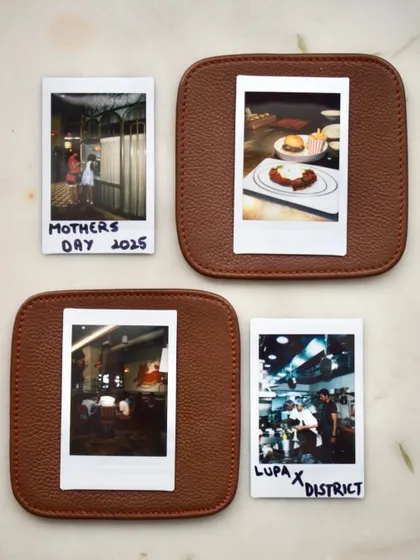 A collection of Instax photos from Mother's Day, showing everything from the food to the chefs in action.