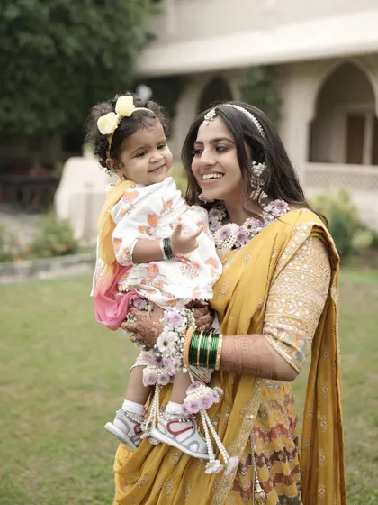 A truly special moment. We had the pleasure of creating matching floral jewellery for both mother and her adorable baby girl.