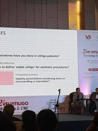 As a panelist at the Vitiligo Foundation of India CME, I discussed managing aesthetic procedures in vitiligo patients. The focus is always on safe, effective, and empathetic care that blends science with sensitivity.