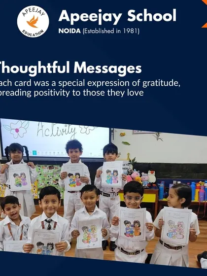 Our students created "Thank You" cards with thoughtful messages for the people they appreciate most. Each card was a special expression of gratitude, spreading positivity throughout our school community.