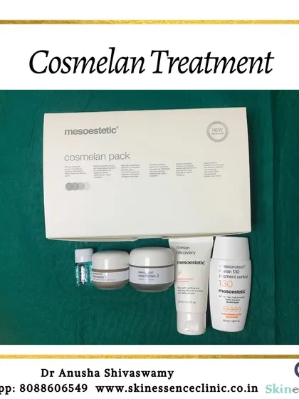 This is the Cosmelan pack, the world's leading professional depigmentation treatment, which I offer at my clinic. It's a comprehensive method that includes an in-clinic mask and at-home maintenance products to effectively treat stubborn pigmentation.