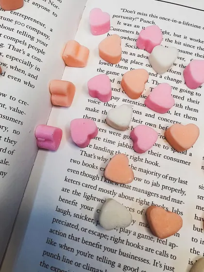 It's Galentine's Day season. Our heart-shaped wax melts are perfect for melting in a diffuser and setting a lovely mood.