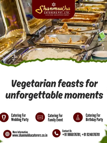 We provide vegetarian feasts for unforgettable moments, whether it's a wedding, family event, or birthday party.